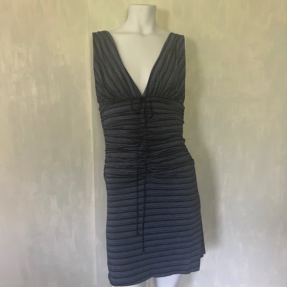 Sexy black halo ruched dress